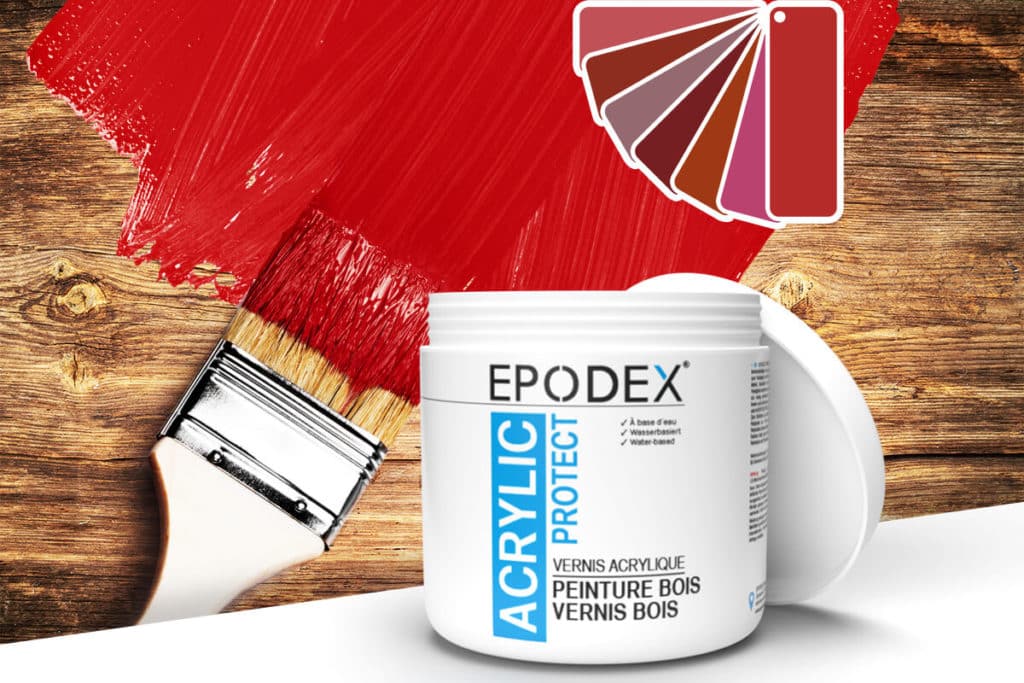 acryllack peinture bois rot 2