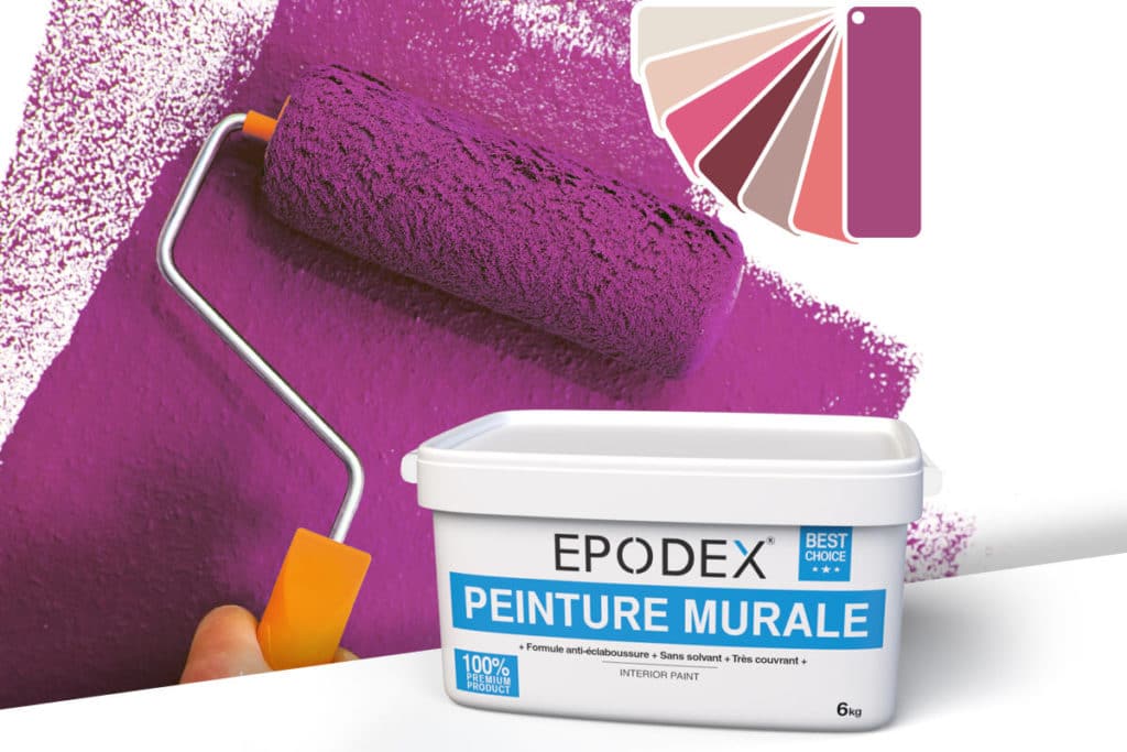 peinture murale epodex pink violett