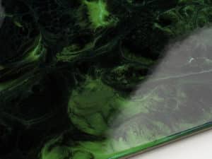 Metallic BAHIA GREEN & NOIR FONCÉ – Résine époxy de revêtement