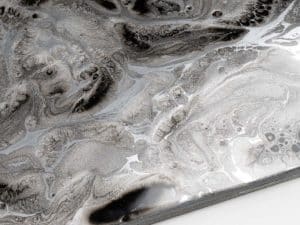 Metallic PLATINUM SILVER & NOIR FONCÉ – Résine époxy de revêtement