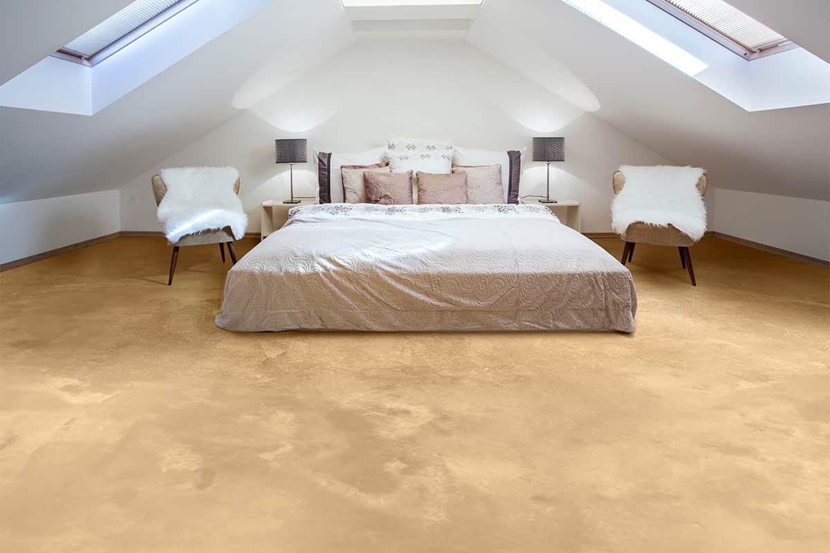 beton cire microcement brown beige floor 1
