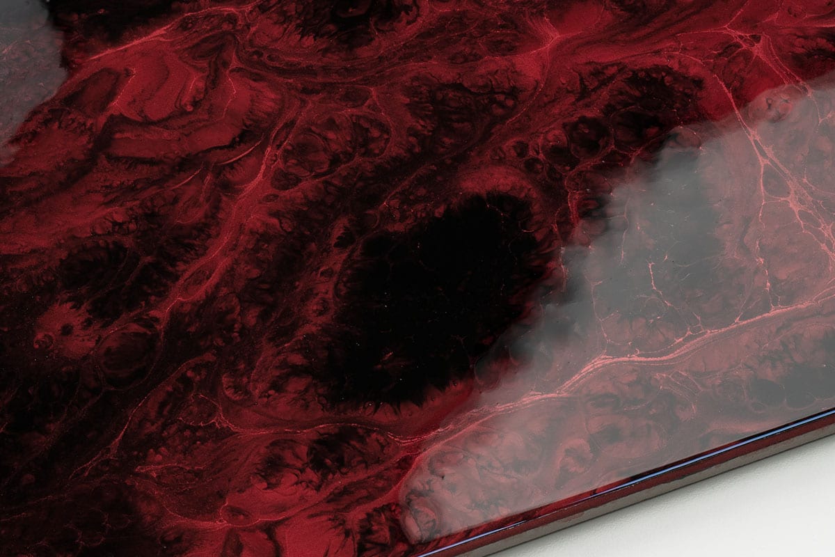 Metallic CARBON RED & JET CRNA – Epoxy smola za površine