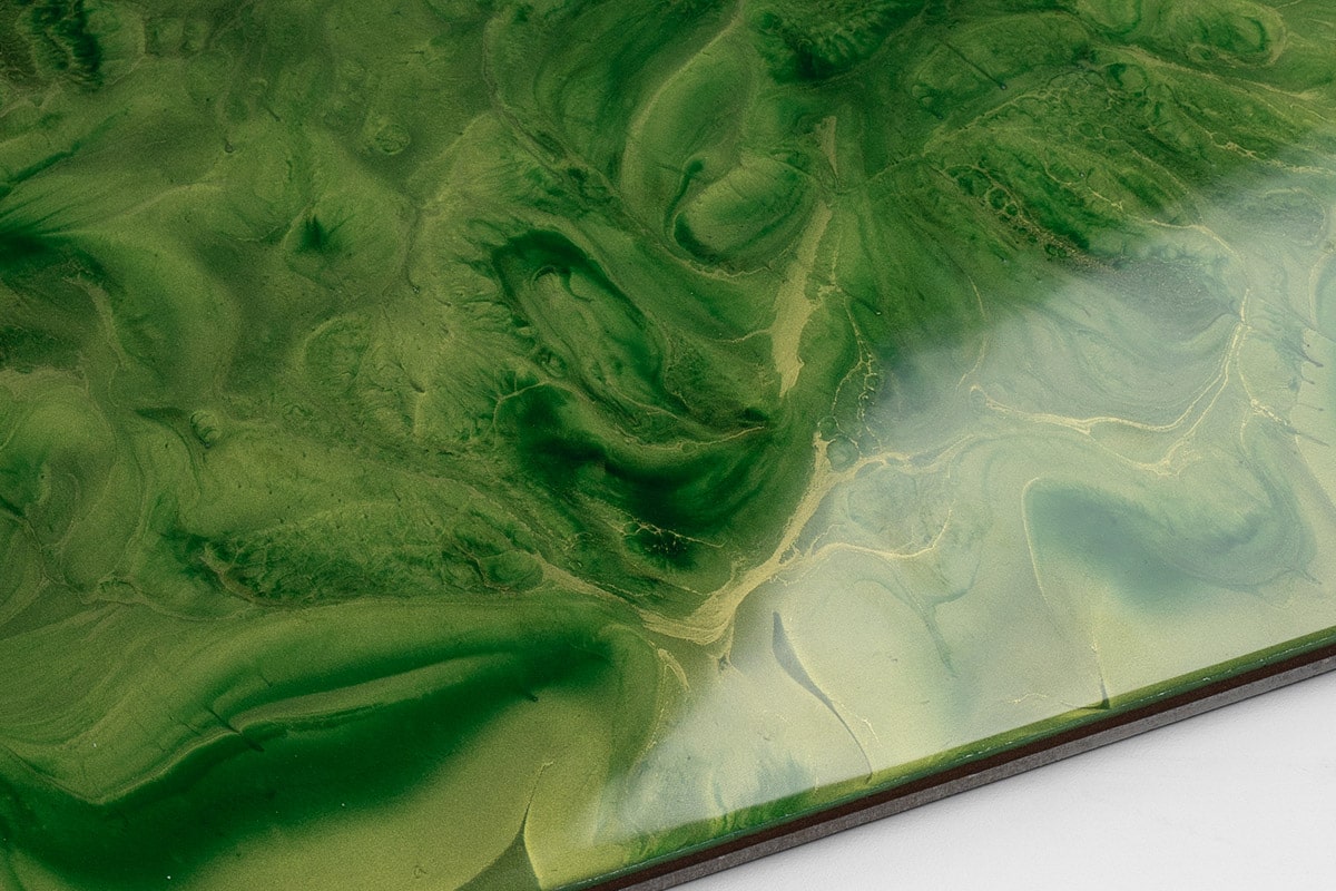 Metallic OLIVE GREEN & MAHOVINA ZELENA – Epoxy smola za površine