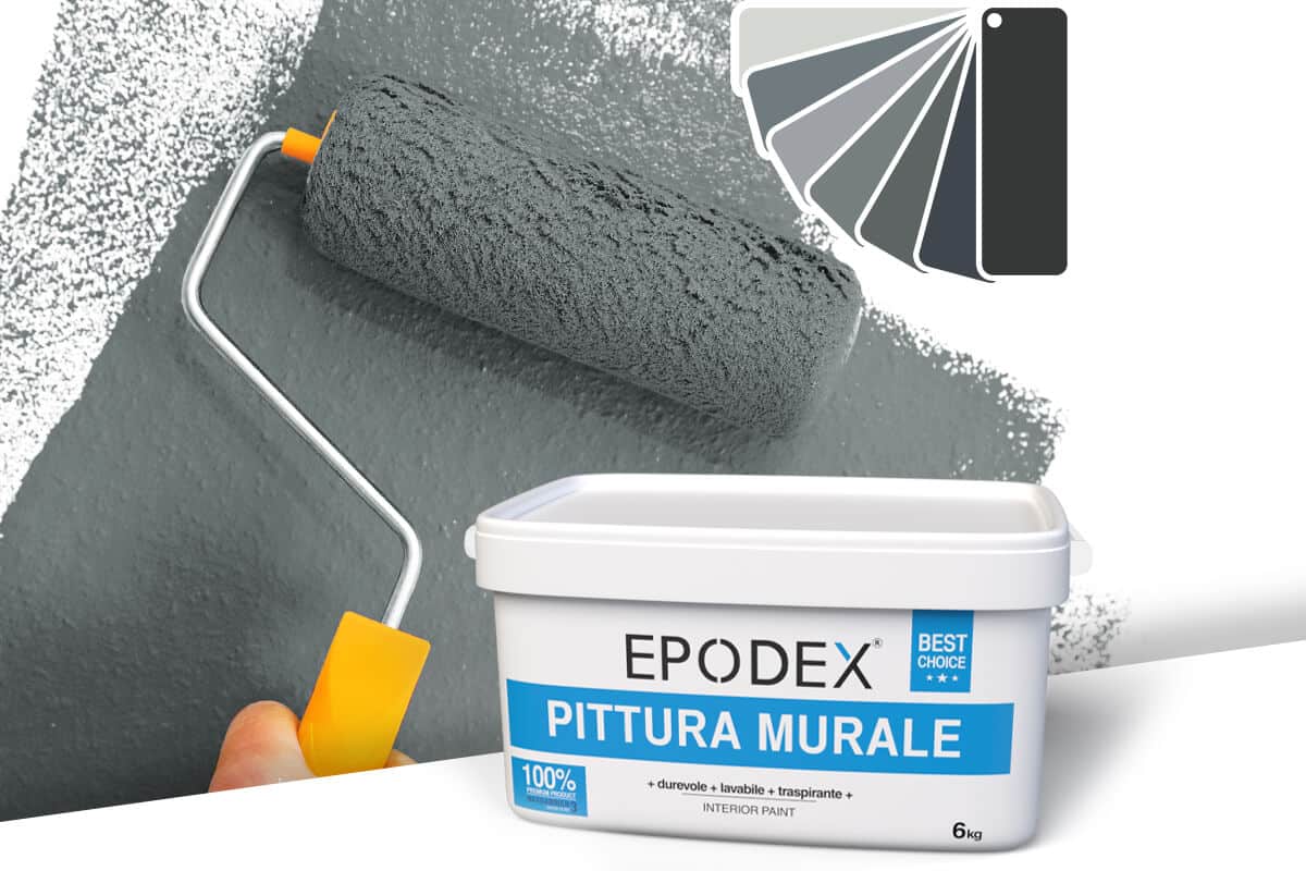 Pittura murale di alta qualità  Colori grigi e nero - EPODEX - Italia