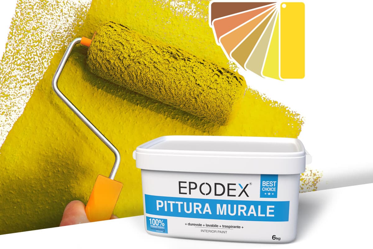 Pittura murale di alta qualità  Colori giallo e arancioni - EPODEX - Italia