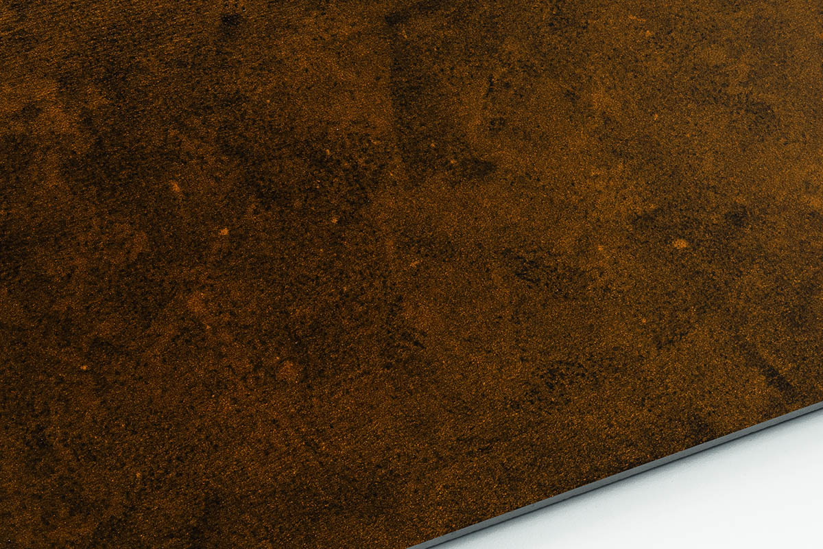 FLAME COPPER – Metallic Brush Effect – Pavimento in resina da rullo