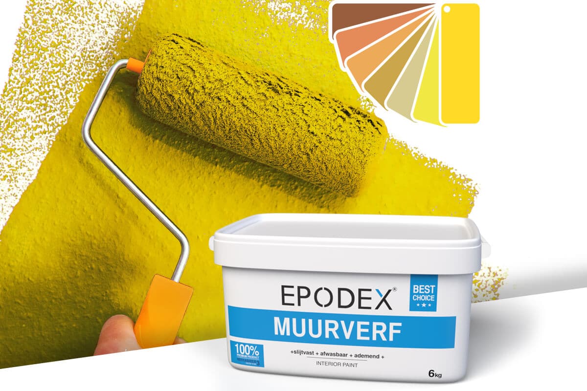 medaillewinnaar zoom Bruidegom Hoge kwaliteit muurverf | Gele en oranje kleuren | INTERIOR PAINT - EPODEX  - Nederland