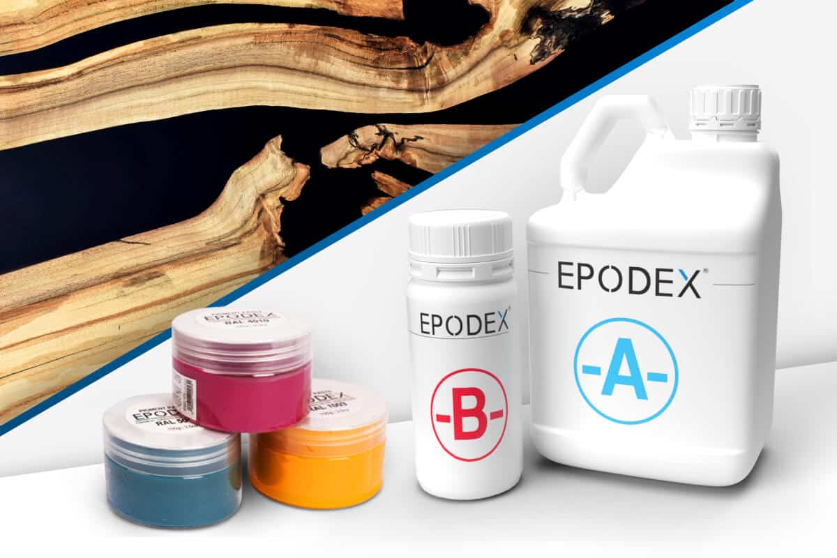 resine epoxy bois couleur unie