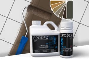 carrelage peinture tile paint brown