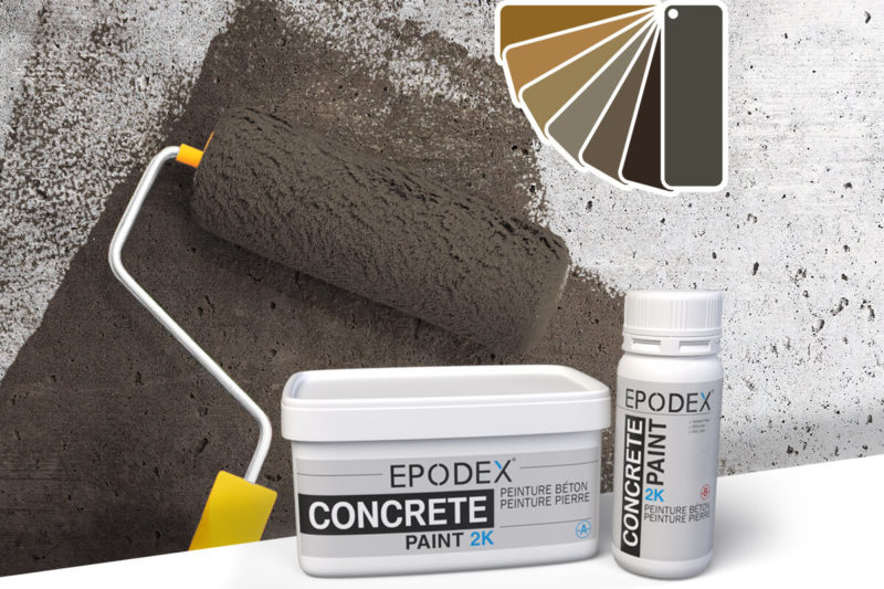 peinture pierre concrete brown