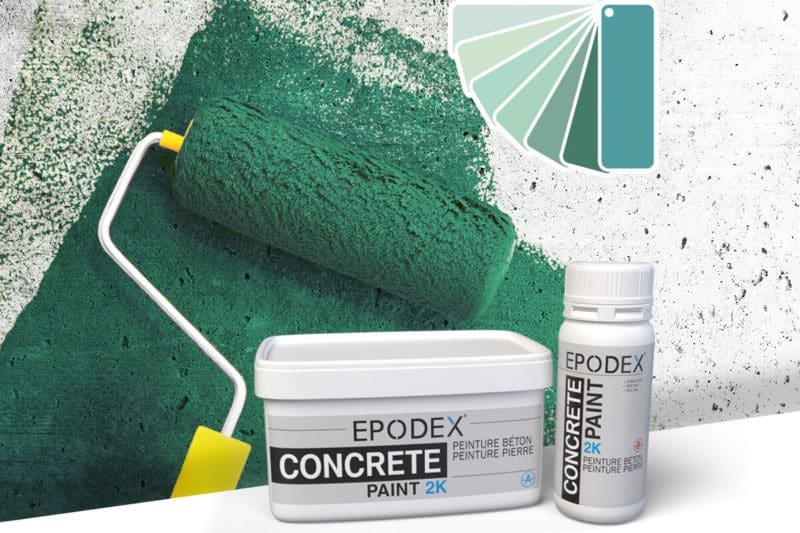 peinture pierre concrete tuerkise