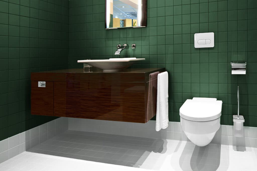 green tilepainting carrelage