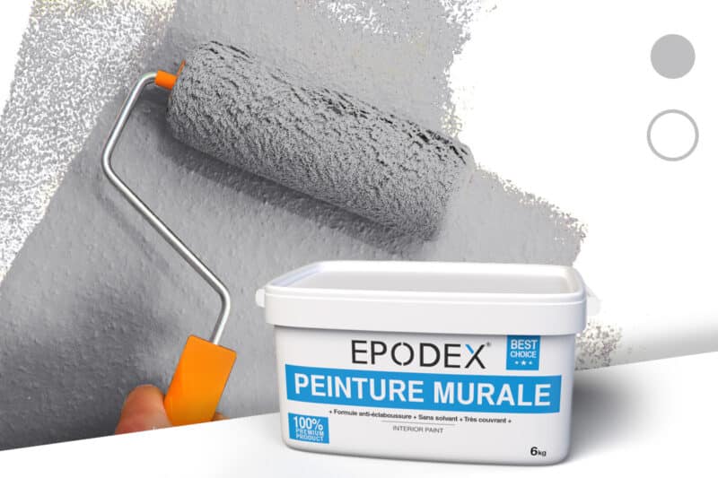 peinture murale epodex silbergrau