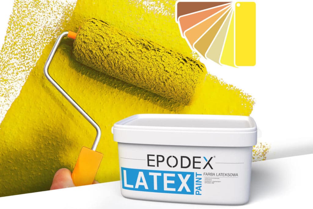 latex paint wall epodex orange gelb 2