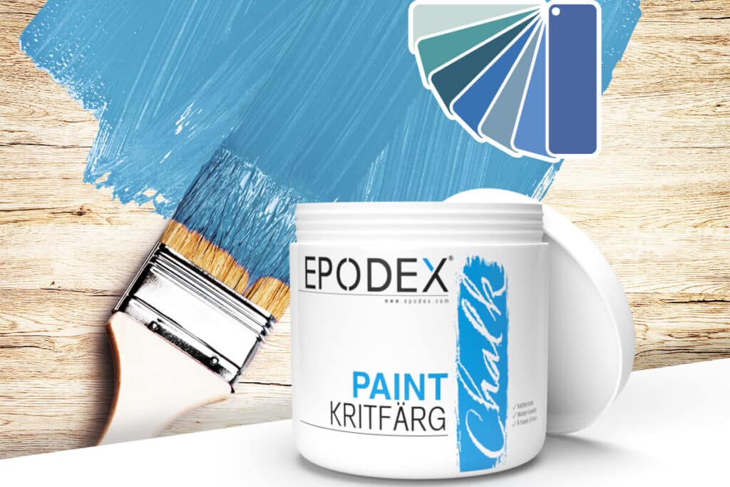 kritfarg chalk paint epodex blau
