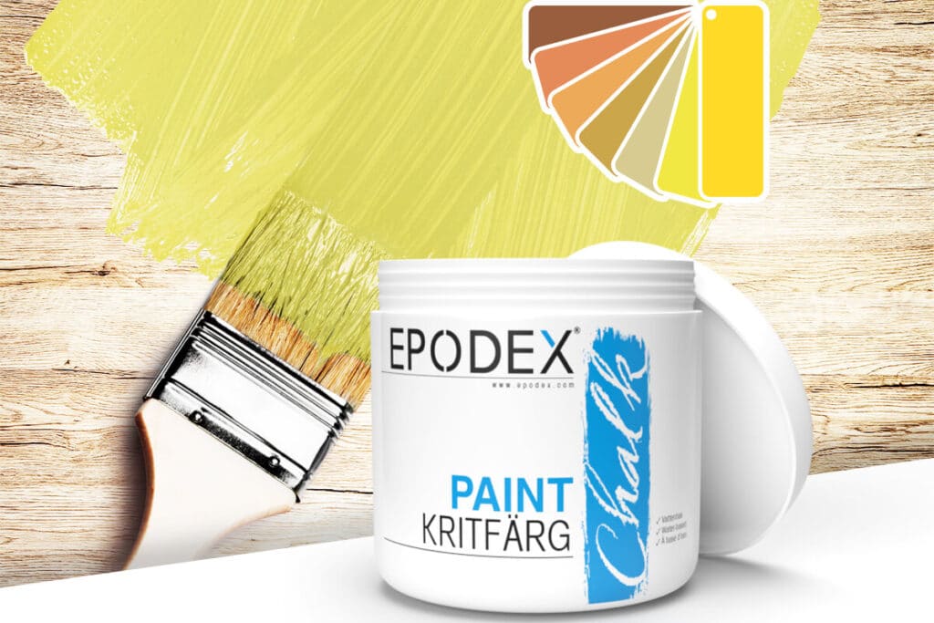 kritfarg chalk paint epodex gelb