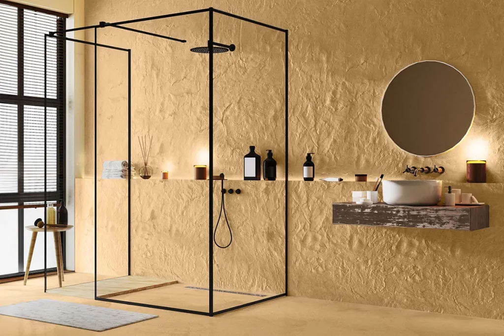 Mikrocement Golv badrum brun