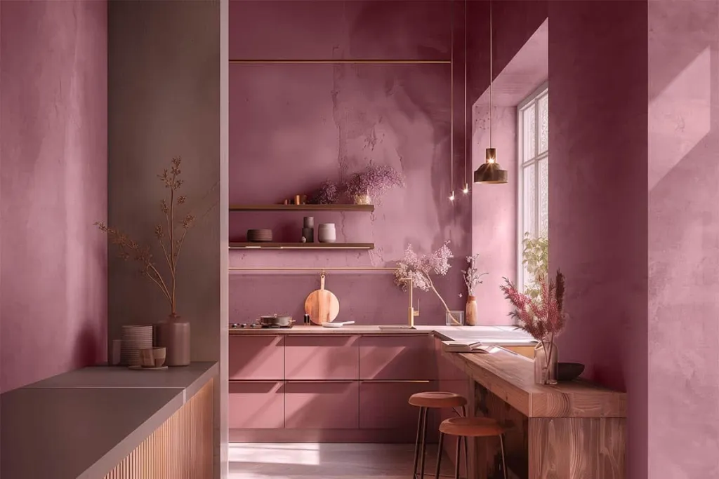 Mikrozement wand malve