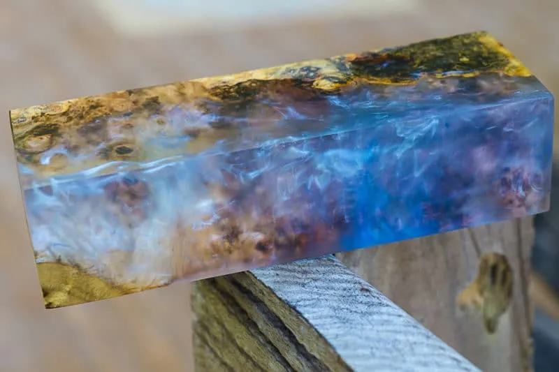 Arte em resina transparente 