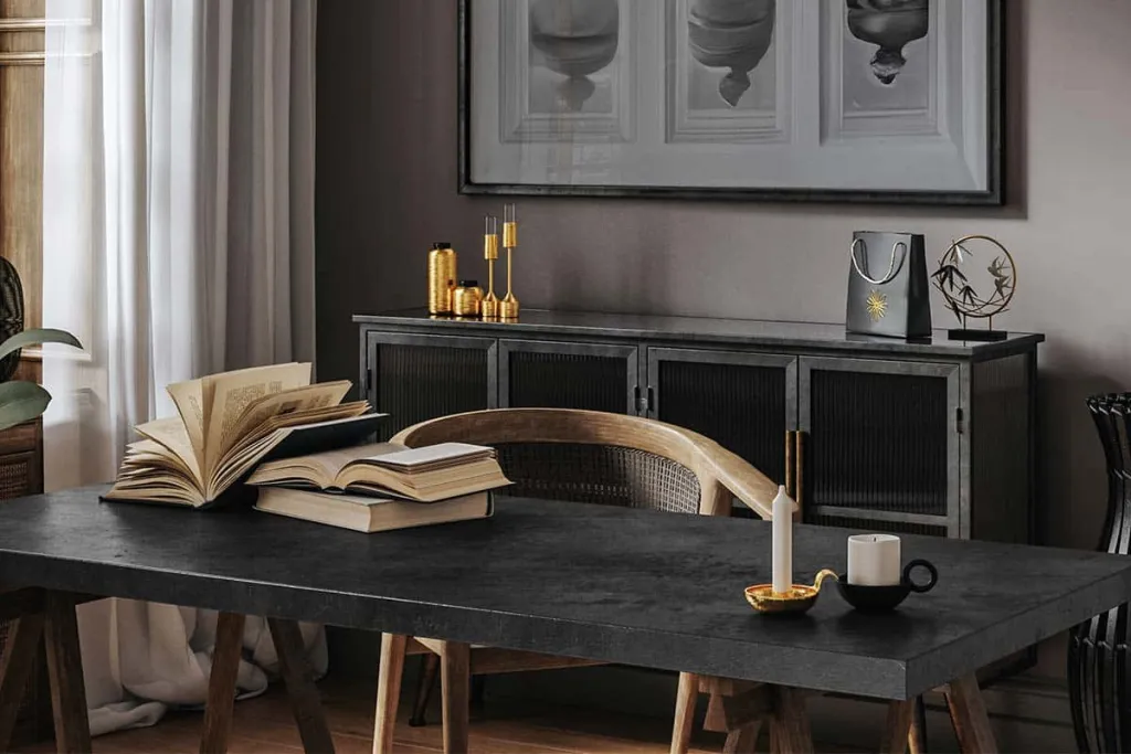 Mikrocementový nábytok čierny 