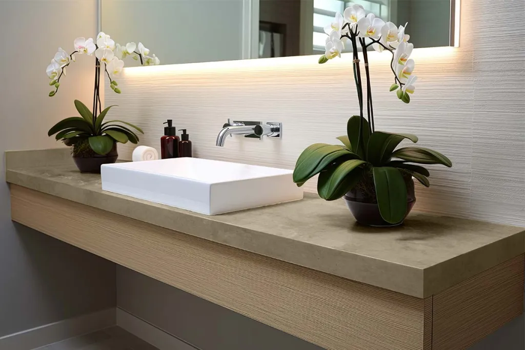 Béton ciré sols meubles olive Béton ciré sols meubles olive