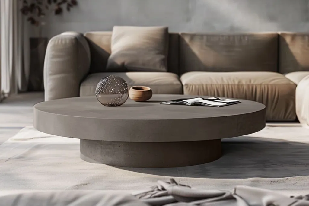 Betonová stěrka Podlahy nábytek taupe  