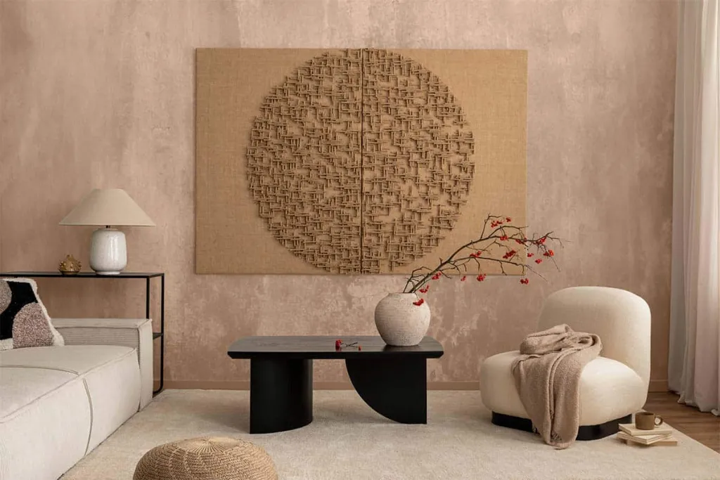 Mikrozement wand nougat