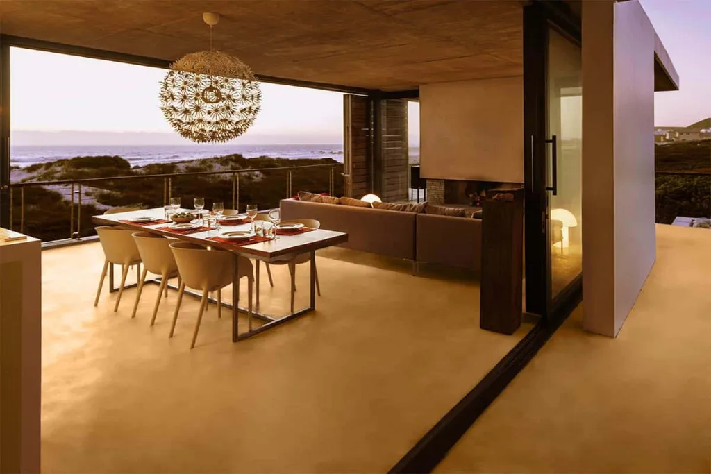 Mikrocement podłogi ochra brązowa