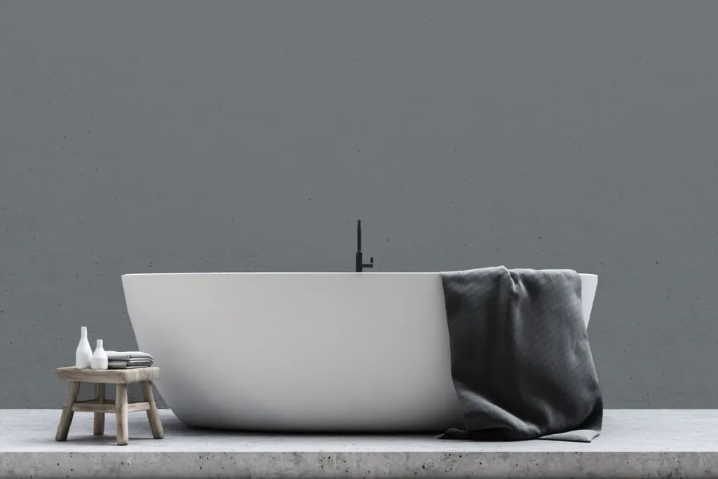 Peinture pour béton salle de bain chrome