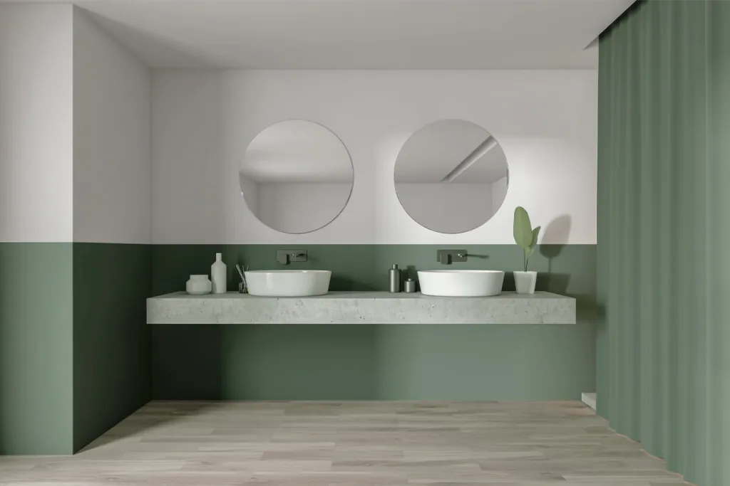 Peinture pour béton salle de bain sauge