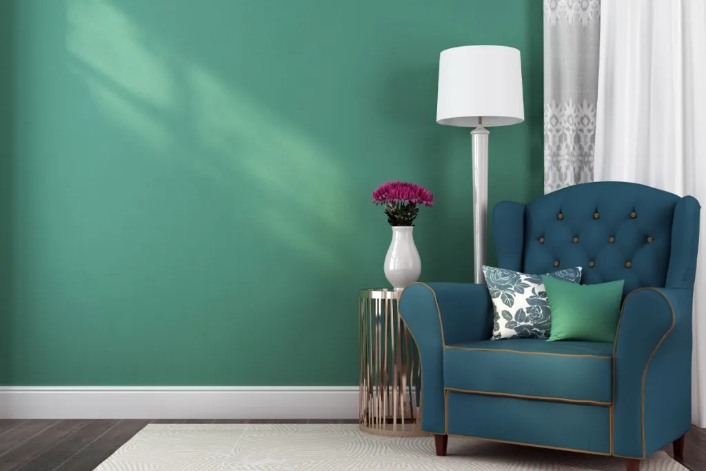 Pittura per pareti vernice al lattice turchese menta  