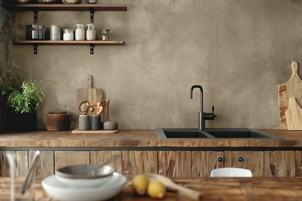 Mikrocemnt Padlók konyha olíva Mikrocemnt Padlók konyha olíva