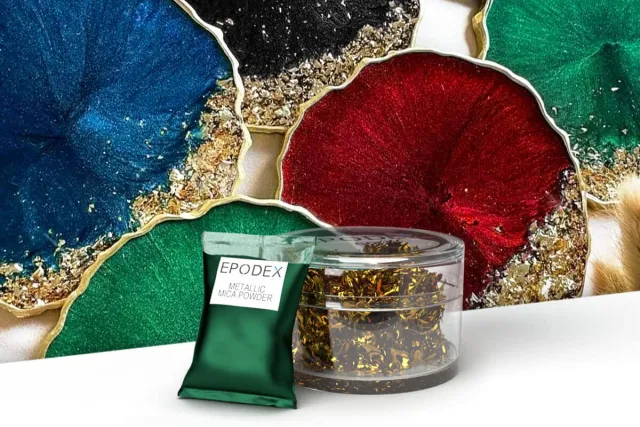 Set resina epossidica Coaster oro