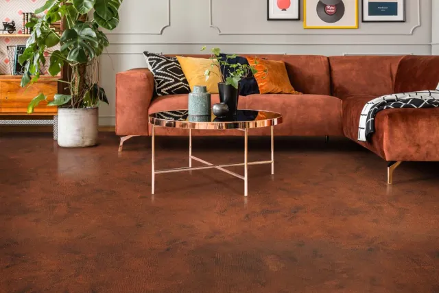 Epoxid Kunstharzboden brusheffect bronzered