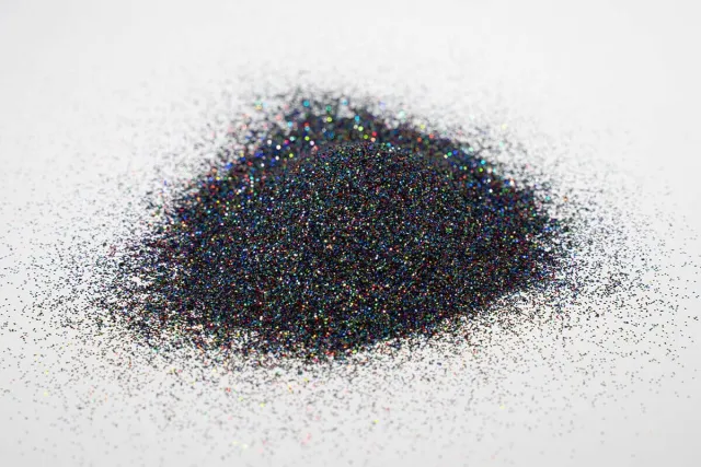 BLACK - Holographic Glitter Pigment Pigmento vernice glitter vernice