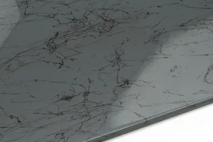 Revêtement de sol pour plan de travail en marbre gris fer vernis