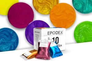 Kovová jasná epoxidová živica sada sľudy 