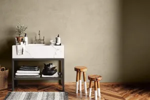 Beton cire Mikrozement badezimmer ivory