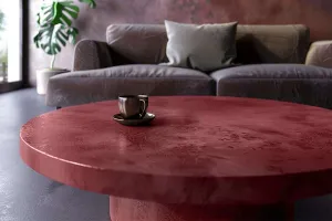 Mikrocement meble purpurowy czerwony