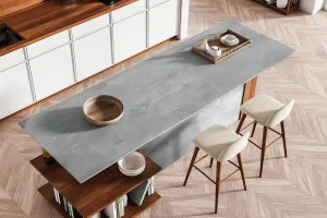 Béton ciré sols meubles argent