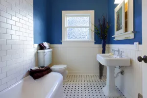 Peinture pour béton mur bleu ciel