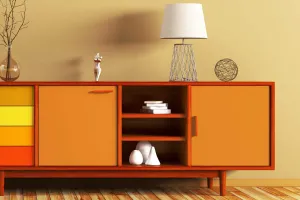 Kreidefarbe kommode pastellorange