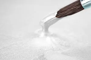 Résine époxy métallique blanc perle