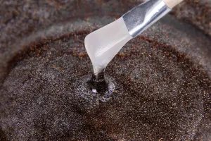 Żywica epoksydowa pigment brokatowy kawa
