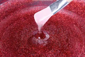 Pigment pailleté résine époxy rouge