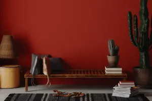 Wandfarbe brilliant feuerrot