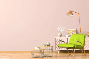 Tinta de parede interior pastel flamingo  