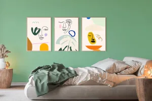 Peinture murale pastel intérieur vert mousse